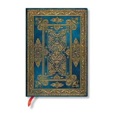 Blue Luxe (Luxe Design) Midi Lined Hardback Journal (Elastic Band Closure) - Paperblanks