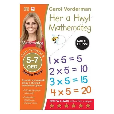 Her a Hwyl Mathemateg: Tablau Lluosi, Oed 5-7 (Maths Made Easy: Times Tables, Ages 5-7) - Vorder