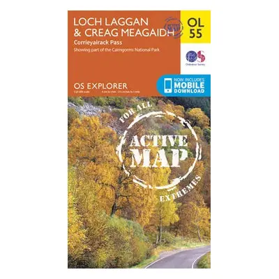 Loch Laggan a Creag Meagaidh, Corrieyairack Pass - Ordnance Survey