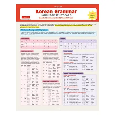 Korean Grammar Language Study Card - Kim, Woojoo