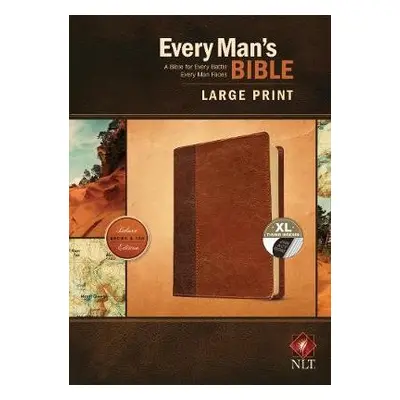 NLT Every Man's Bible, Large Print, Brown/Tan, Indexed - Tyndale