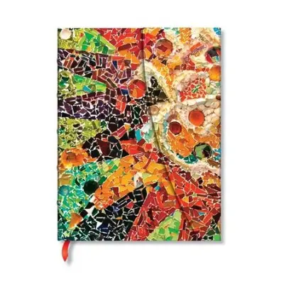 Gaudi’s Sun (Gaudi’s Mosaics) Midi Lined Hardback Journal (Wrap Closure) - Paperblanks