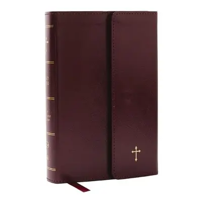 NKJV Compact Paragraph-Style Bible w/ 43,000 Cross References, Burgundy Leatherflex w/ Magnetic 