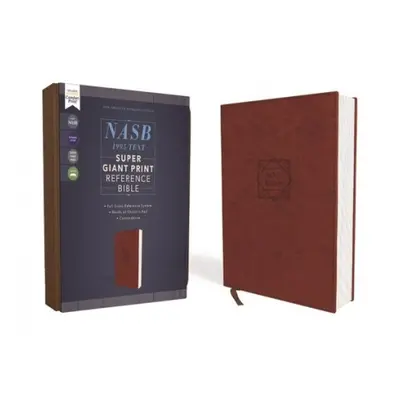 NASB, Super Giant Print Reference Bible, Leathersoft, Brown, Red Letter, 1995 Text, Comfort Prin