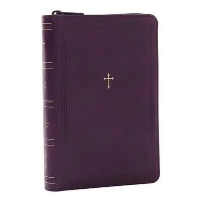 NKJV Compact Paragraph-Style Bible w/ 43,000 Cross References, Purple Leathersoft with zipper, R