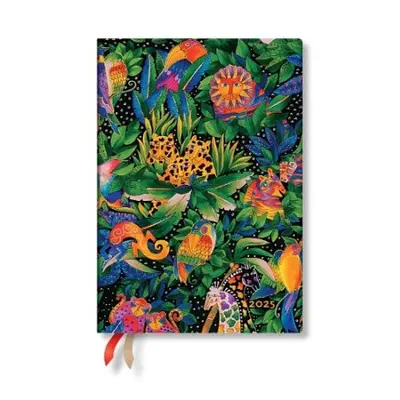 Jungle Song (Whimsical Creations) Midi 12-month Verso Hardback Dayplanner 2025 (Elastic Band Clo