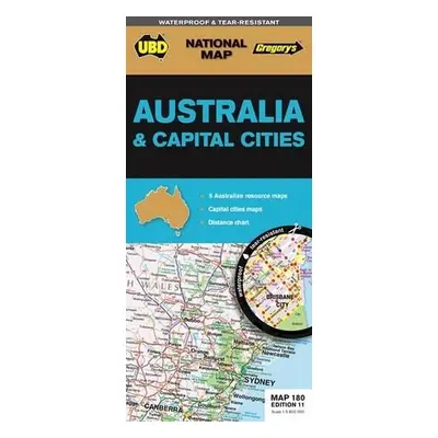 Australia a Cities Map 180 11th ed (waterproof) - UBD Gregory's