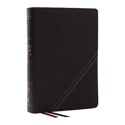 NKJV, Word Study Reference Bible, Bonded Leather, Black, Red Letter, Comfort Print - Thomas Nels