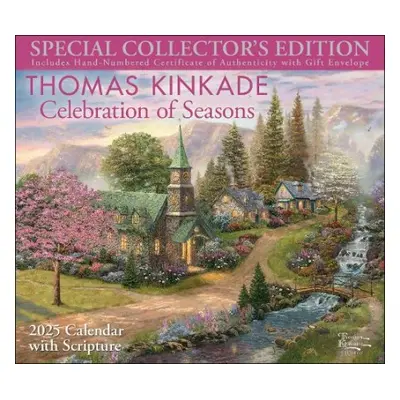 Thomas Kinkade Special Collector's Edition with Scripture 2025 Deluxe Wall Calendar with Print -