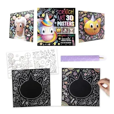 Scratch Art 3D Posters: Unicorn a Friends - Igloo Books