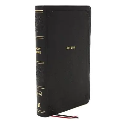 NKJV, End-of-Verse Reference Bible, Personal Size Large Print, Leathersoft, Black, Thumb Indexed