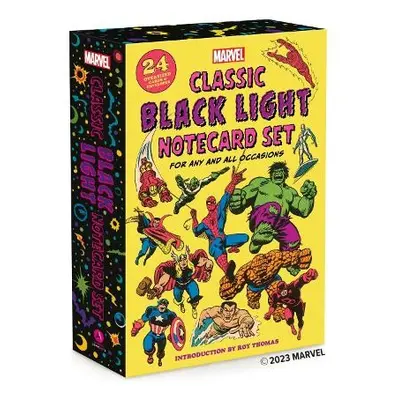 Marvel Classic Black Light Notecard Set: 24 Oversized Cards + Envelopes for Any and All Occasion