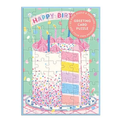 Confetti Birthday Cake Greeting Card Puzzle - Galison