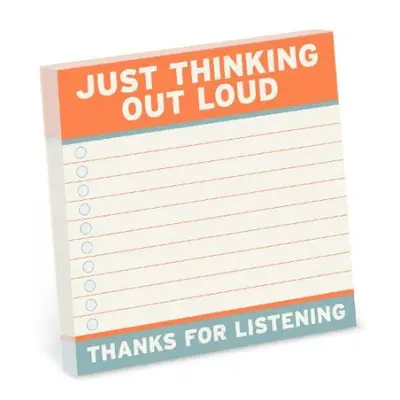 Knock Knock Thinking Out Loud Sticky Notes (4 x 4-inches) - Knock Knock