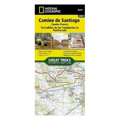 Camino de Santiago - Camino France Map 3 of 4 - National Geographic Maps