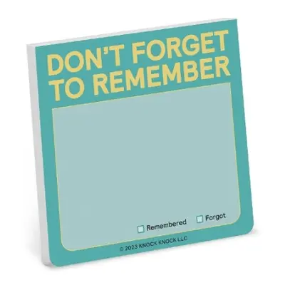 Knock Knock Don't Forget to Remember Sticky Note (Pastel) - Knock Knock