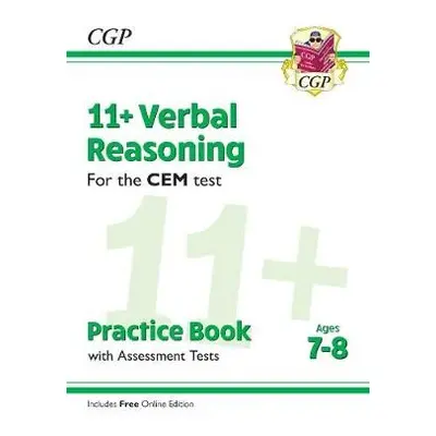 11+ CEM Verbal Reasoning Practice Book a Assessment Tests - Ages 7-8 (with Online Edition) - CGP