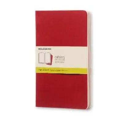 Moleskine Plain Cahier L - Red Cover (3 Set)