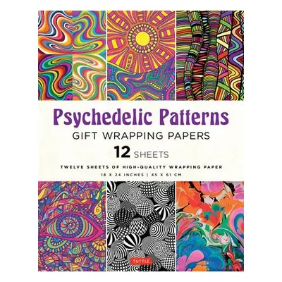 Psychedelic Patterns Gift Wrapping Papers - 12 sheets