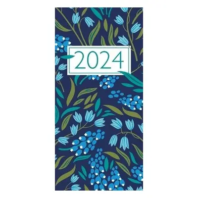 Church Pocket Book and Diary 2024 Navy Floral with Lectionary - SPCK