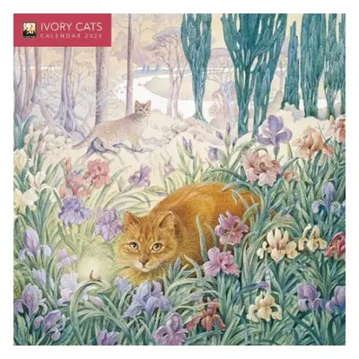 Ivory Cats by Lesley Anne Ivory Mini Wall Calendar 2025 (Art Calendar)