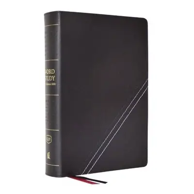 KJV, Word Study Reference Bible, Bonded Leather, Black, Red Letter, Thumb Indexed, Comfort Print