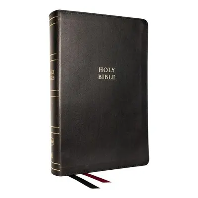 NKJV, Single-Column Reference Bible, Verse-by-verse, Black Bonded Leather, Red Letter, Comfort P