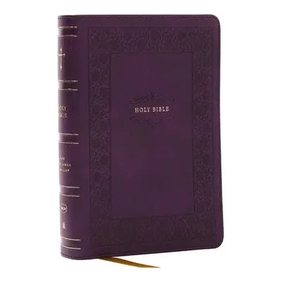 NKJV Compact Paragraph-Style Bible w/ 43,000 Cross References, Purple Leathersoft, Red Letter, C