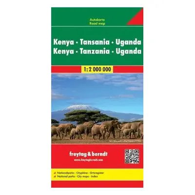 Kenya - Tanzania - Uganda - Rwanda Road Map 1:2 000 000