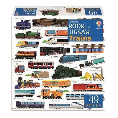 Usborne Book and Jigsaw Trains - Smith, Sam