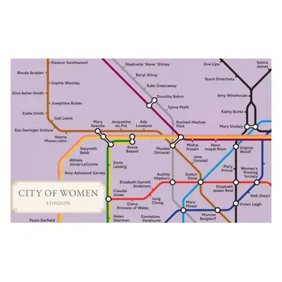 City of Women London Tube Wall Map (A2, 16.5 x 23.4 Inches) - Eddo-Lodge, Reni a Solnit, Rebecca