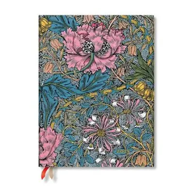 Morris Pink Honeysuckle (William Morris) Ultra 12-month Vertical Hardback Dayplanner 2025 (Elast