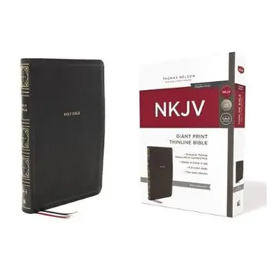 NKJV Holy Bible, Giant Print Thinline Bible, Black Leathersoft, Red Letter, Comfort Print: New K