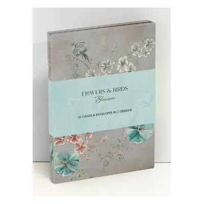 Flowers a Birds Blossom Wallet Notecards