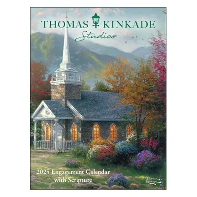 Thomas Kinkade Studios 12-Month 2025 Monthly/Weekly Engagement Calendar with Scripture - Kinkade