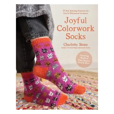 Joyful Colorwork Socks - Stone, Charlotte