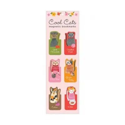 Cool Cats Magnetic Bookmarks - Galison