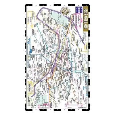 Streetwise Paris Metro Map - Laminated Metro Map of Paris, France - Michelin