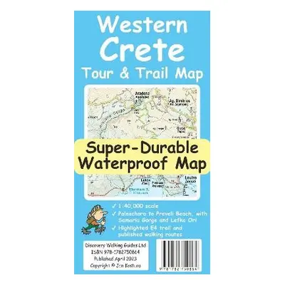 Western Crete Tour a Trail Super-Durable Map - Kostura, Jan