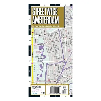 Streetwise Amsterdam Map - Laminated City Center Street Map of Amsterdam, Netherlands - Michelin