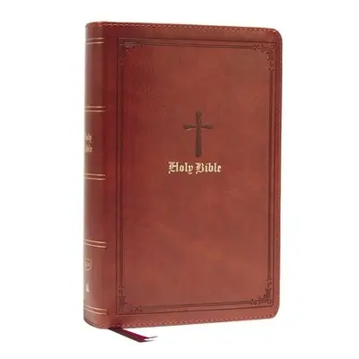 KJV Holy Bible: Large Print Single-Column with 43,000 End-of-Verse Cross References, Brown Leath