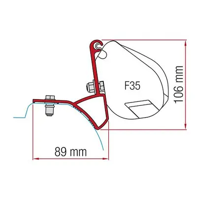 Adaptér pro Renault Trafic na markýzy Fiamma F35