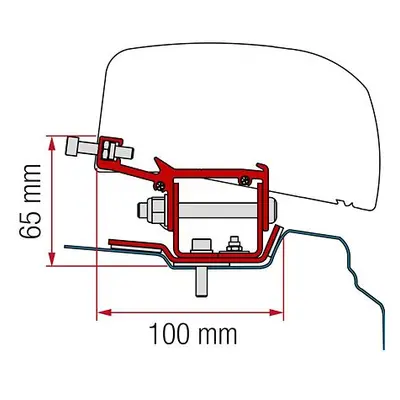 Adaptér pro Renault Trafic na markýzy Fiamma F40van pro Renault Trafic L1 (od 9/2014)