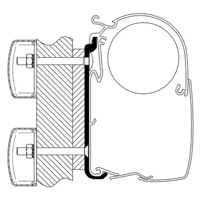 Adaptér pro Dethleffs Globebus na markýzy Thule řady 5/8 pro řada 5003 délka 3,5 m