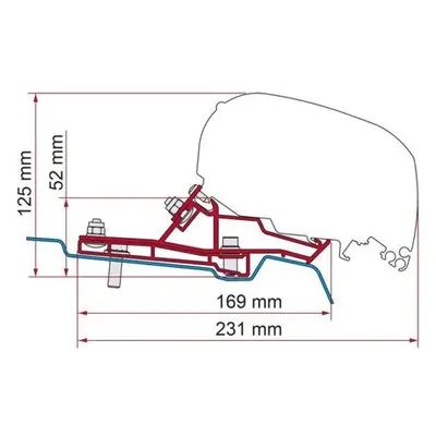 Adaptér Fiamma Kit F80 na Ford Transit L3 od r. 2013