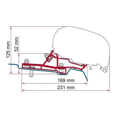 Adaptér Fiamma Kit F80 na Ford Transit L2 od r. 2013