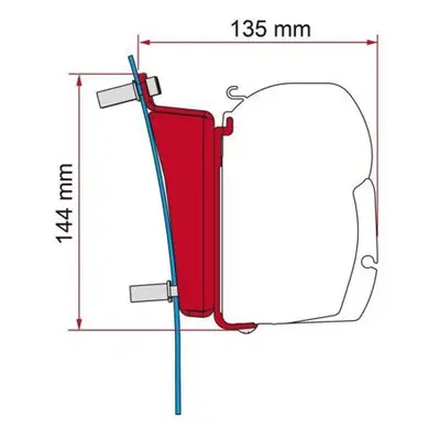 Adaptér pro Ford Transit L3H3 na markýzy Fiamma F45