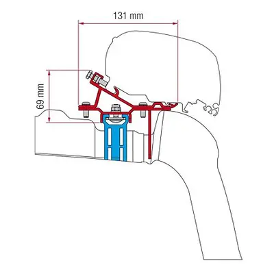 Adaptér pro VW Crafter na markýzy Fiamma F65/F80