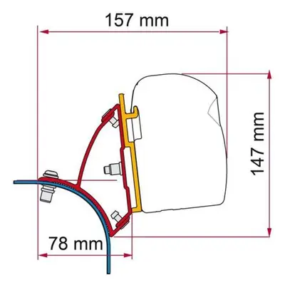 Adaptér Fiamma Kit F43van na VW T5/T6 se zvedací střechou