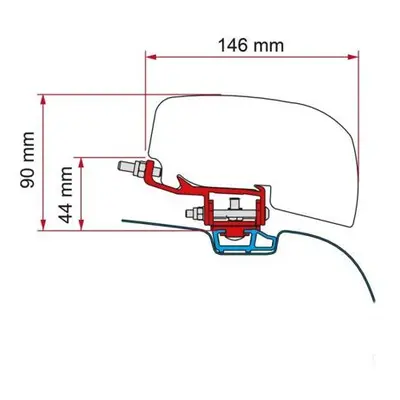 Adaptér pro VW T5, T6 na markýzy Fiamma F40van